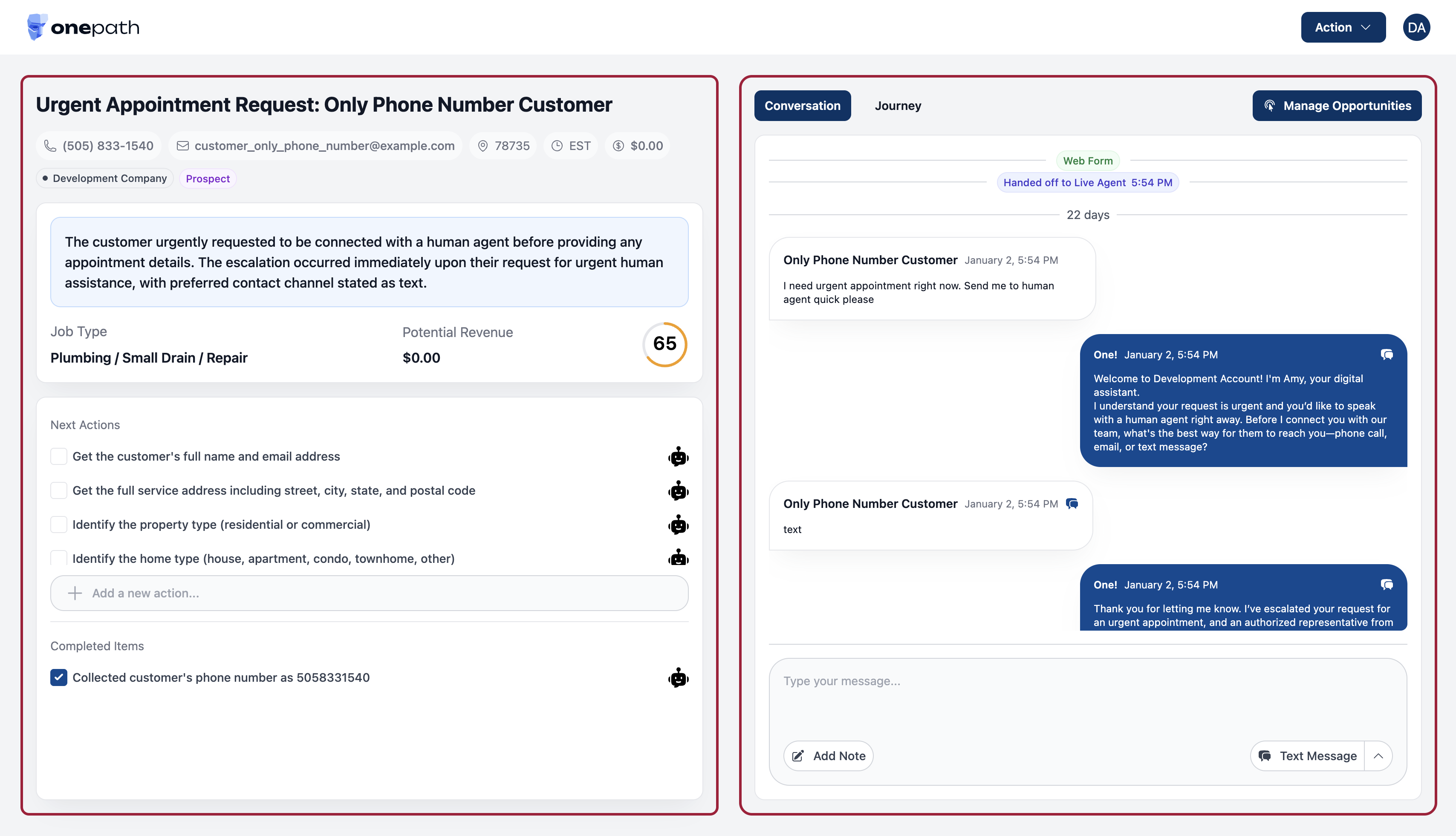 HumanForce task page overview